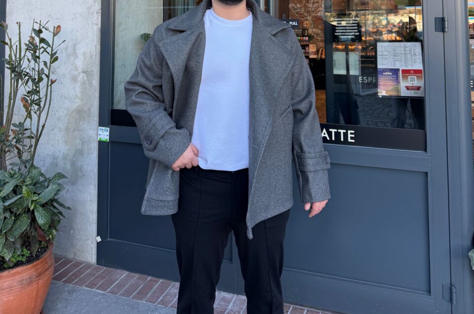 Marka muadil premium kalite yün kaşe mont