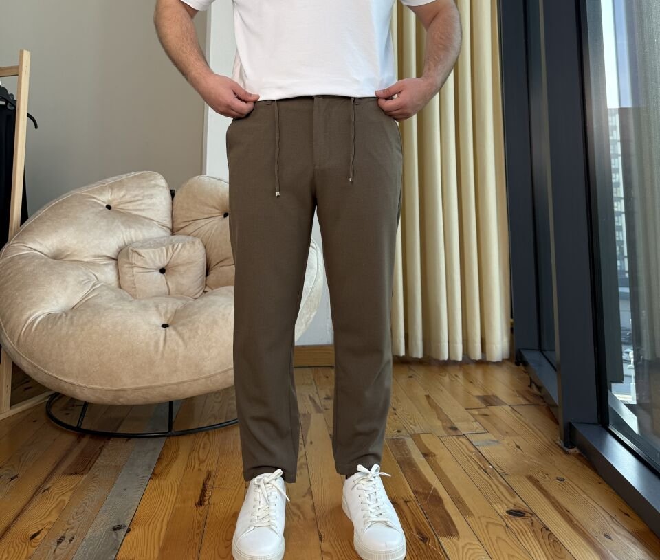 Belden Lastikli İpli Jogger - HAKİ